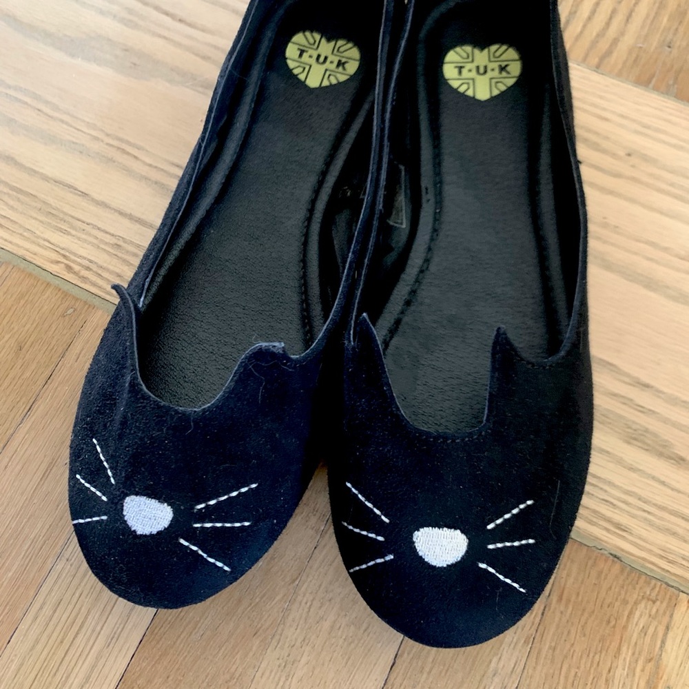 T.U.K. Kitty Cat Flats black